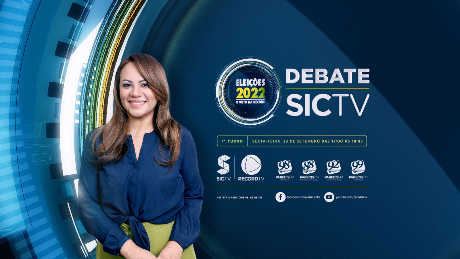 SIC TV / Record TV e a Rede Parecis de Rádio transmitirão o debate simultaneamente no dia 23 de setembro, 17 horas - News Rondônia
