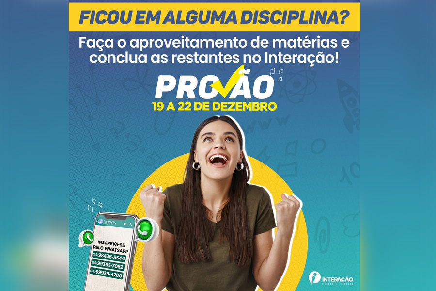 Provas do Provão do Interação acontece de 19 a 22 de dezembro - News Rondônia