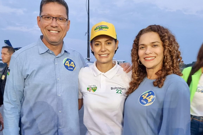 Em Rondônia, Michelle Bolsonaro é recepcionada pelo coronel Marcos Rocha e a base feminina do União Brasil em prol da reeleição - News Rondônia