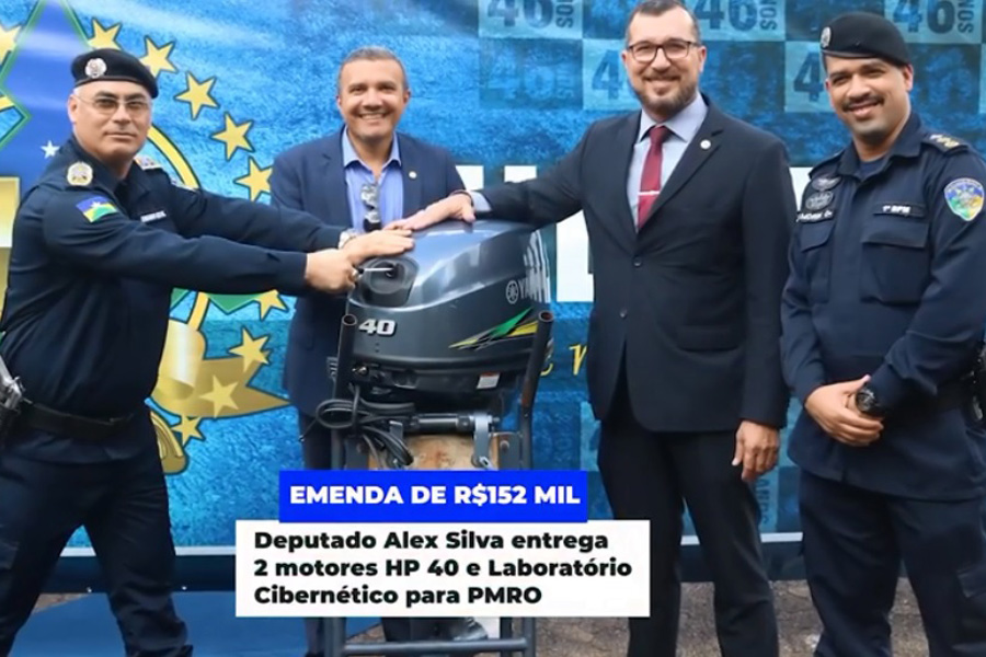 Deputado Estadual Alex silva entrega laboratório Cibernético e Motores de Popa para Polícia Militar - News Rondônia