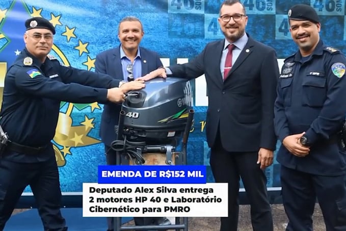 Deputado Estadual Alex silva entrega laboratório Cibernético e Motores de Popa para Polícia Militar - News Rondônia
