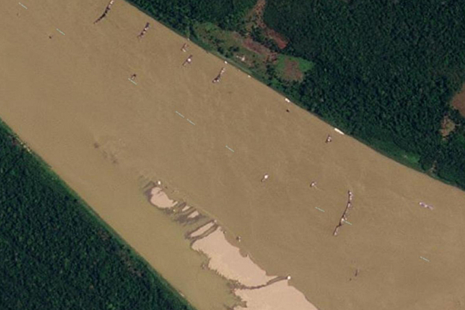 Garimpagem ilegal por dragas e balsas no Rio Madeira é denunciada em imagem de satélite - News Rondônia