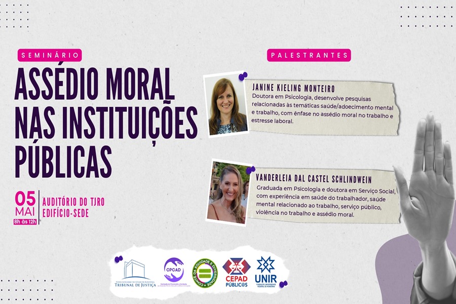 Assédio moral nas instituições públicas será debatido em seminário - News Rondônia