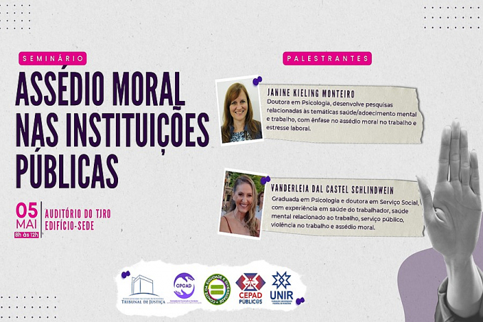 Assédio moral nas instituições públicas será debatido em seminário - News Rondônia