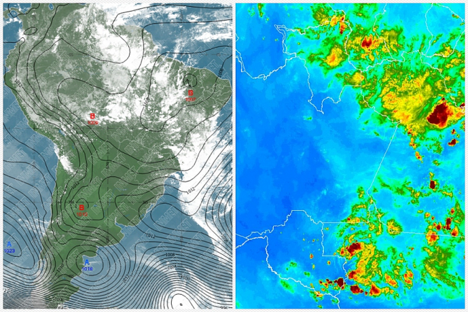 Inmet: parte do Sul, Leste e Centro-Oeste de Rondônia estão na zona de uma tempestade - News Rondônia