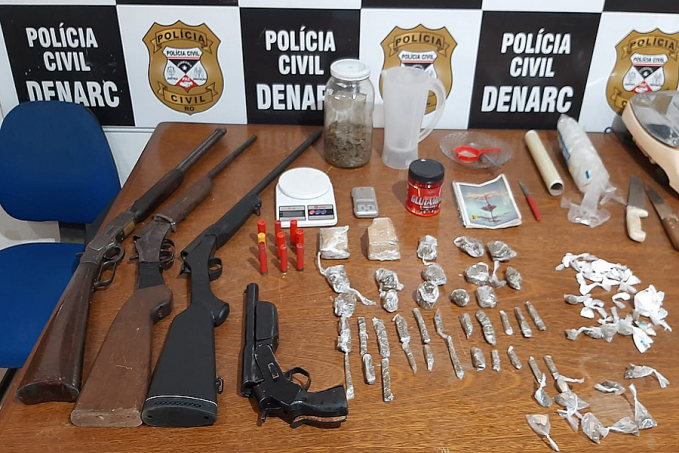 DESMANTELADA: Quadrilha é flagrada com drogas e armas de grosso calibre em mocó na zona sul - News Rondônia