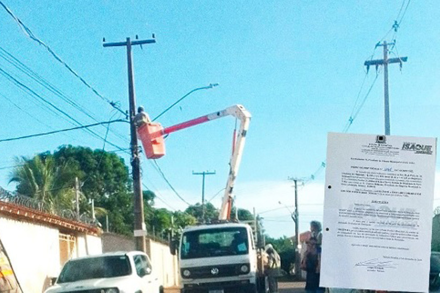 Vereador Isaque Machado tem pedido atendido para troca de luminárias no bairro Conceição - News Rondônia
