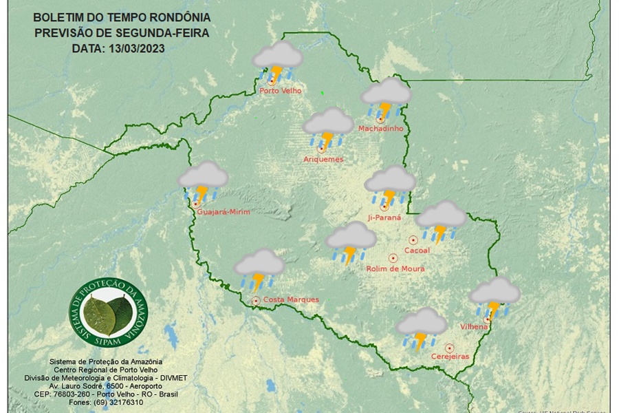 BOLETIM DO TEMPO: Previsão do Tempo RO para os dias 11, 12 e 13 de Março - News Rondônia