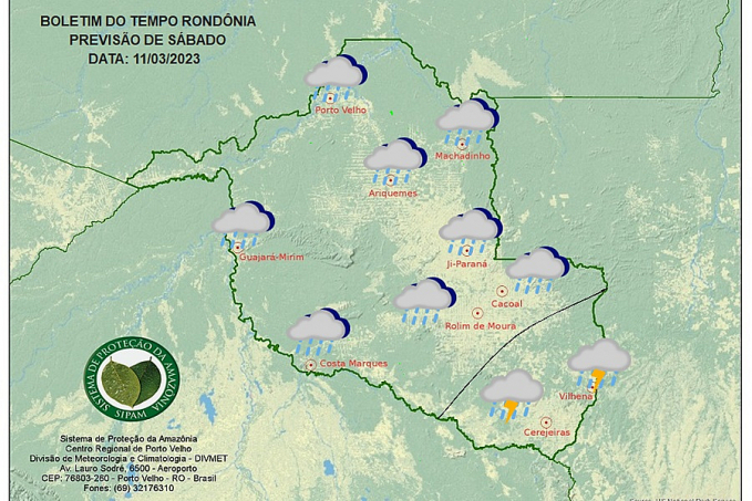 BOLETIM DO TEMPO: Previsão do Tempo RO para os dias 11, 12 e 13 de Março - News Rondônia