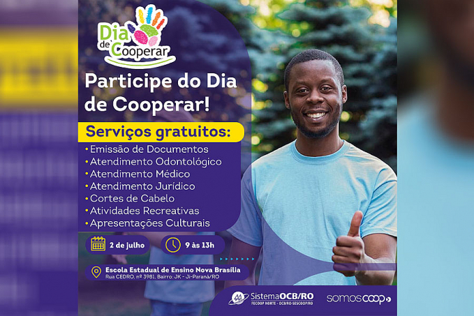 Sistema OCB/RO promove Dia C do Cooperativismo com ações de cidadania e lazer em Ji-Paraná - News Rondônia
