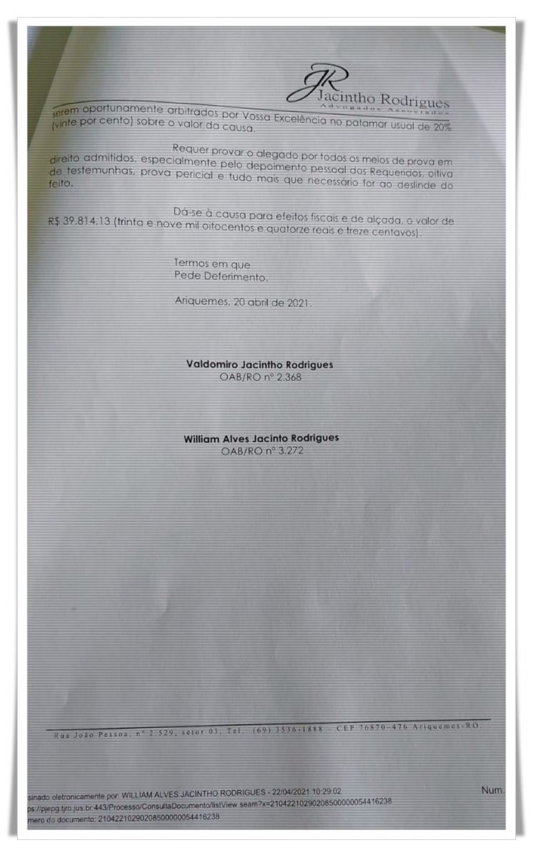 Sobrinha do Deputado Geraldo da Rondônia registra Boletim de Ocorrência contra o tio por importunação, ameaças e fraude em seus documentos - News Rondônia