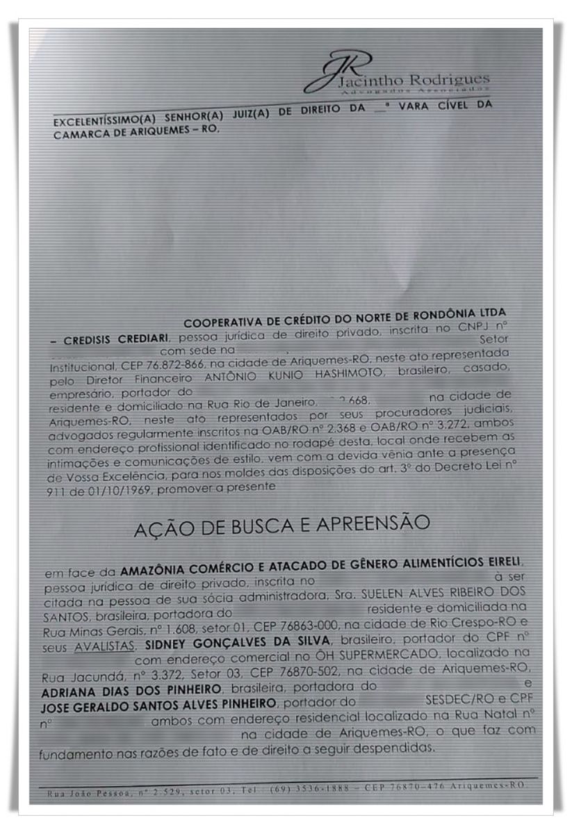 Sobrinha do Deputado Geraldo da Rondônia registra Boletim de Ocorrência contra o tio por importunação, ameaças e fraude em seus documentos - News Rondônia