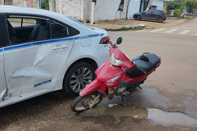 URGENTE: Motociclista tem pescoço cortado em acidente com táxi em Porto Velho - News Rondônia