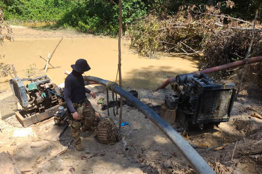 PF deflagra operação e destrói equipamentos usados em garimpo ilegal, em RO - News Rondônia