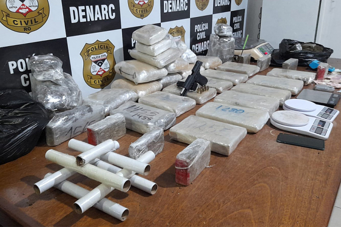 Denarc prende trio com 40kg de Skank e arma de Policial Penal - News Rondônia
