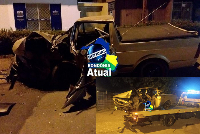 Veículo capota, após a barra de direção quebrar na avenida Maringá em Ji-Paraná - News Rondônia