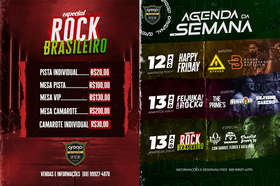 ESPECIAIS - O Rappa, Raimundos e Charlie Brown Jr no Grego Original Pub - News Rondônia
