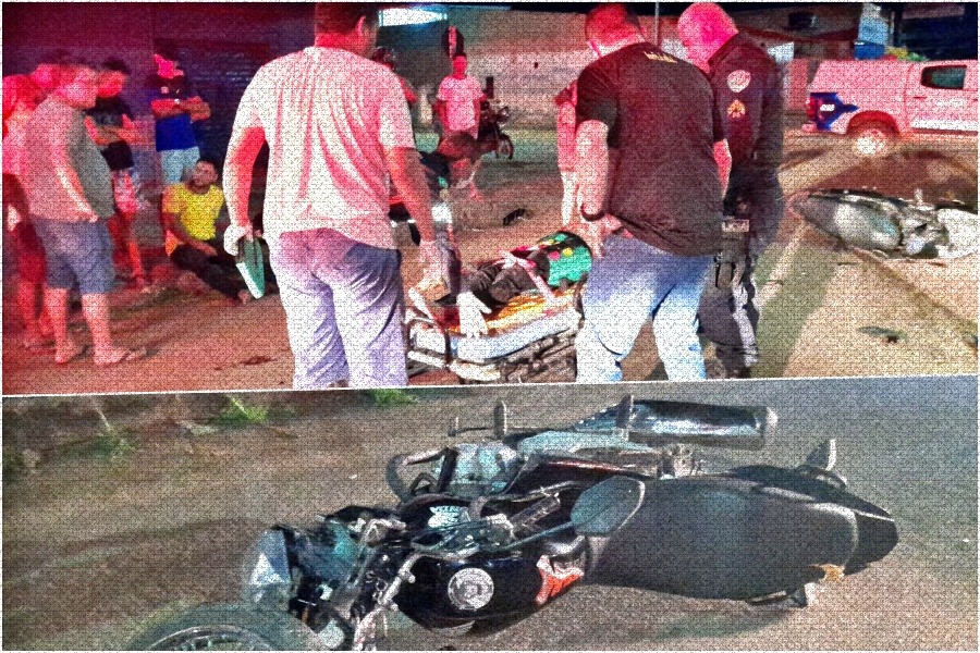 Acidente entre motos deixa três feridos em cruzamento na zona leste - News Rondônia