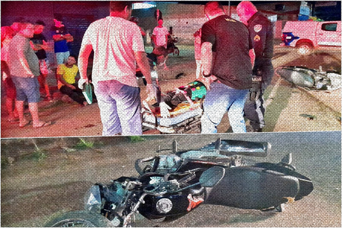 Acidente entre motos deixa três feridos em cruzamento na zona leste - News Rondônia