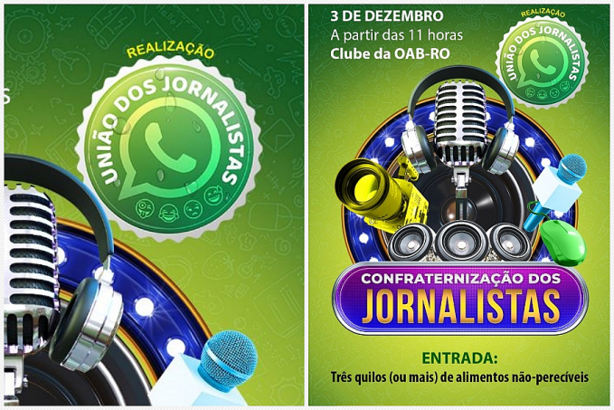 CONFRATERNIZAÇÃO: Festa dos Jornalistas é no próximo sábado (3/12), no Clube da OAB - News Rondônia