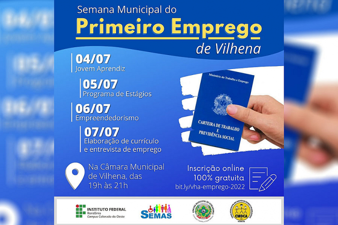 IFRO abre inscrições para Semana do 1º Emprego no município de Vilhena - News Rondônia