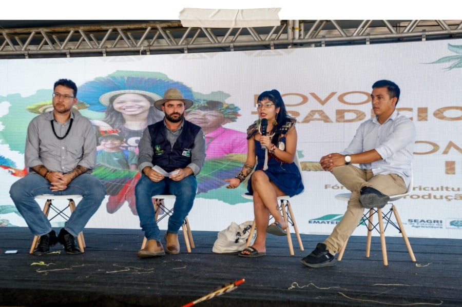 Txai Suruí, liderança indígena conhecida internacionalmente, e representantes das etnias rondonienses participam da 10ª Rondônia Rural Show - News Rondônia
