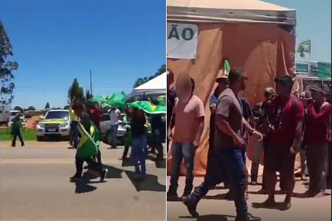 Indígenas chegam para manifestar no bloqueio da BR-364, em Vilhena - News Rondônia