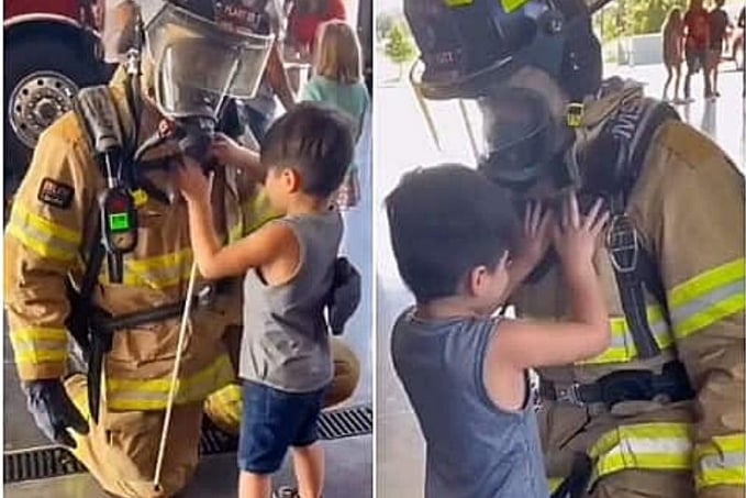Bombeiro se ajoelha para realizar sonho de menino cego  VÍDEO - News Rondônia