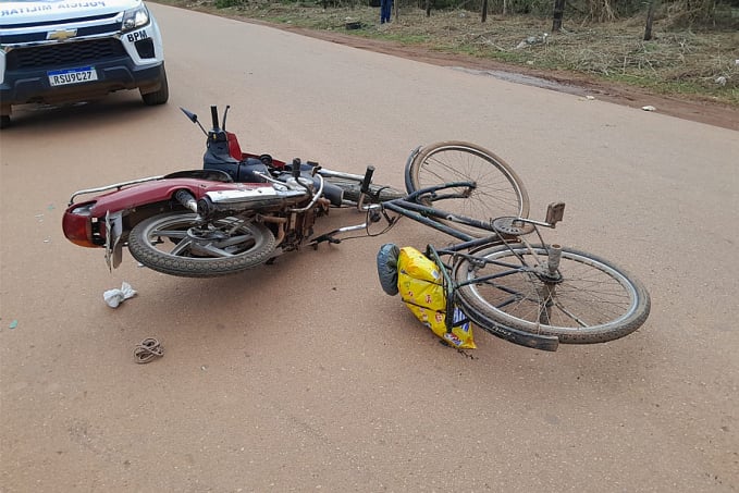 URGENTE: Colisão entre moto e bicicleta deixa duas vítimas no Cristal da Calama - News Rondônia