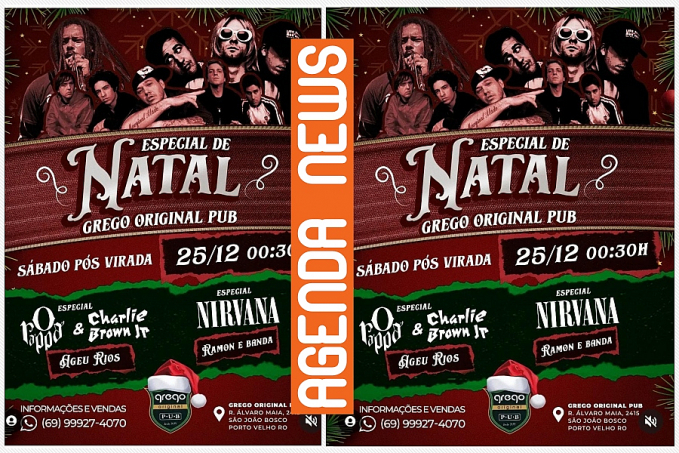 Agenda News: Festa de Natal com muito rock é no Grego Original Pub, por Renata Camurça - News Rondônia