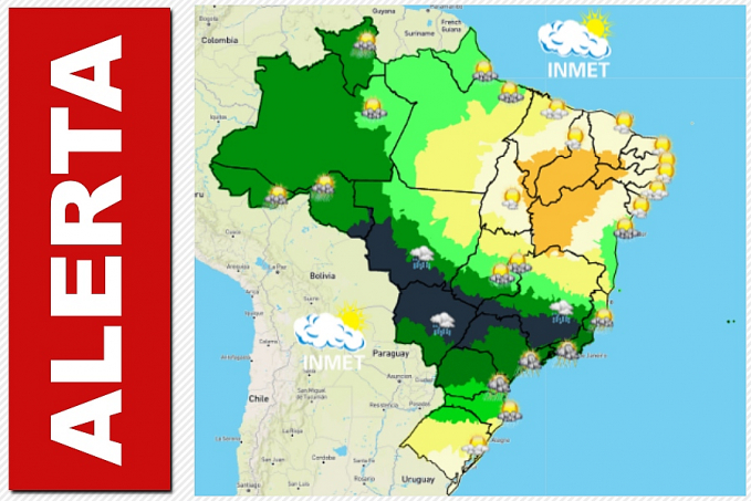 Inmet alerta para o risco de forte tempestade nos municípios localizados a Leste de Rondônia - News Rondônia