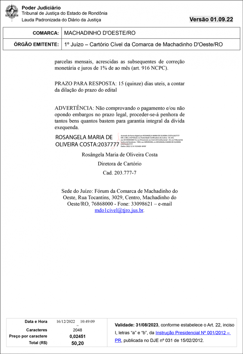 Edital de citação: de JOÃO DE SOUZA - News Rondônia