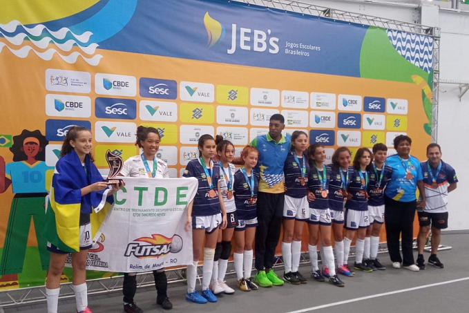 Futsal do Centro de Treinamento da escola de Rolim de Moura conquista medalha de bronze nos Jogos Escolares Brasileiros 2022, no Rio de Janeiro - News Rondônia
