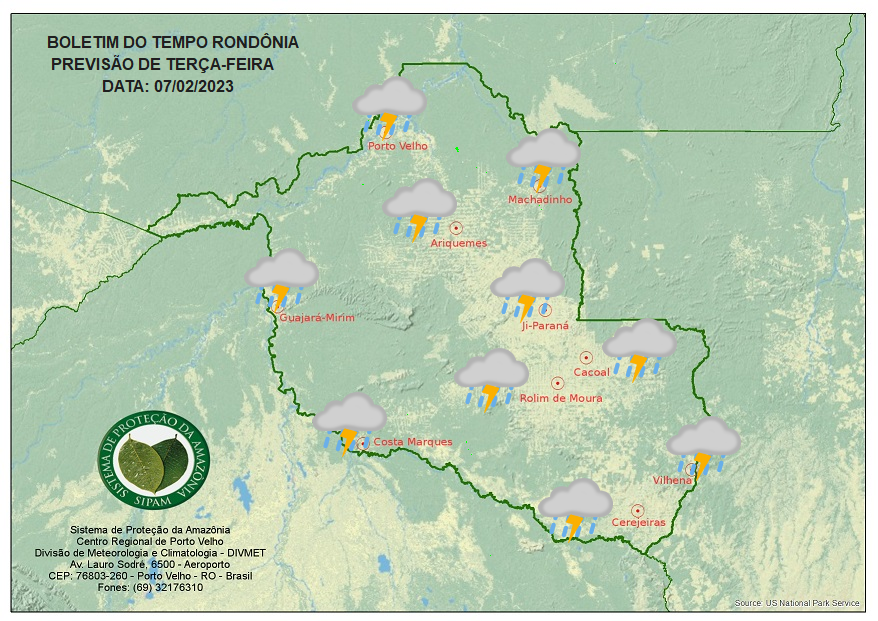BOLETIM DO TEMPO: Previsão para essa terça-feira 07 - News Rondônia