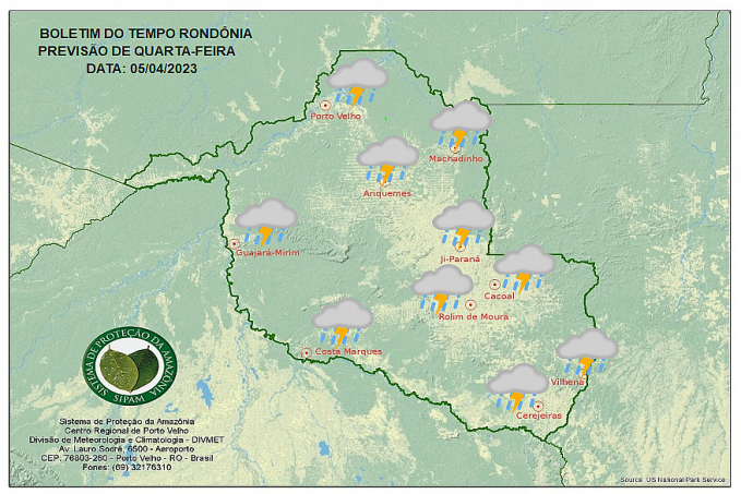 BOLETIM DO TEMPO: Previsão para essa quarta-feira 05 - News Rondônia