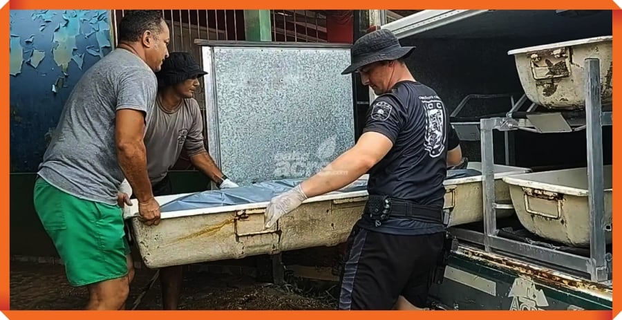 Brasiléia (AC): Nível do rio diminui e revela corpo de idoso coberto de lama - News Rondônia