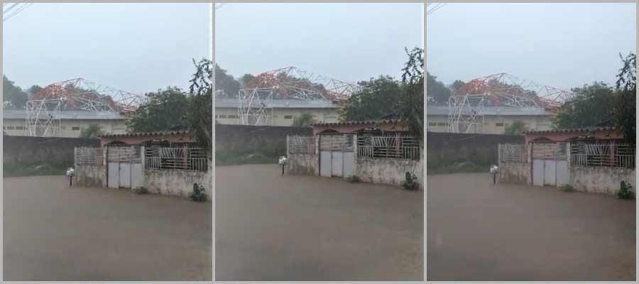 Torre de telefonia desaba com forte temporal em Rio Branco - News Rondônia