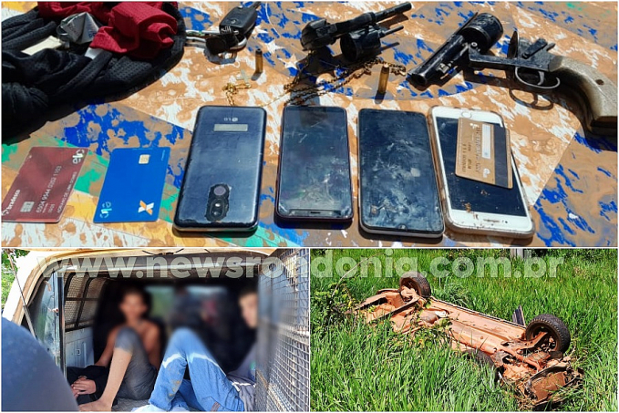 BR-364: Bandidos tentam matar vítimas após roubo e capotam veículo  FOTOS - News Rondônia
