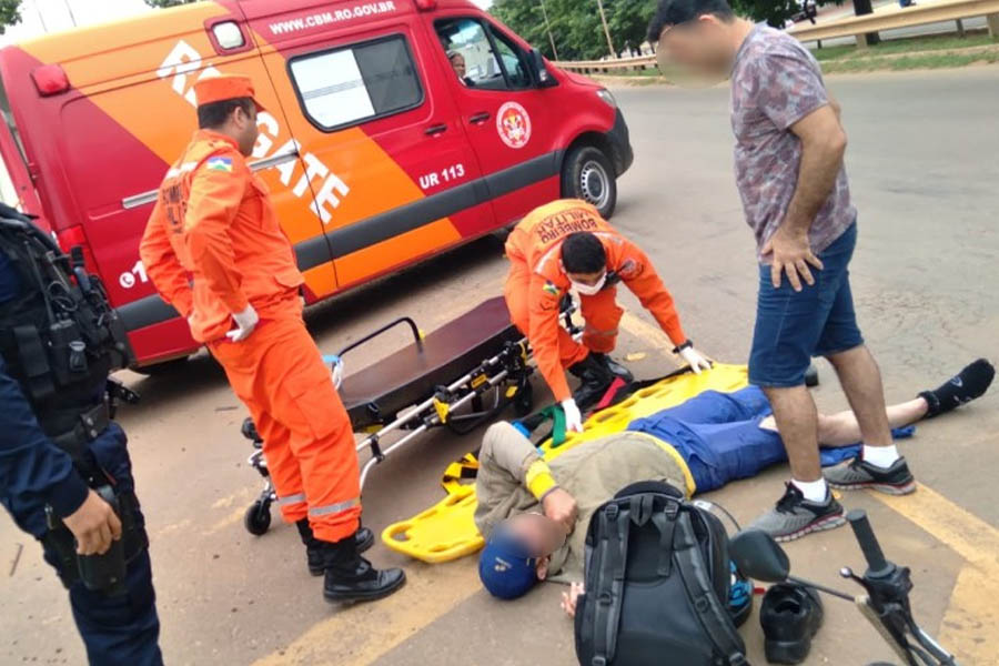 Conversão proibida causa acidente entre veículo e motociclista - News Rondônia