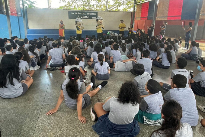 Detran Rondônia realiza palestra lúdica sobre segurança no trânsito em escola pública de Porto Velho - News Rondônia