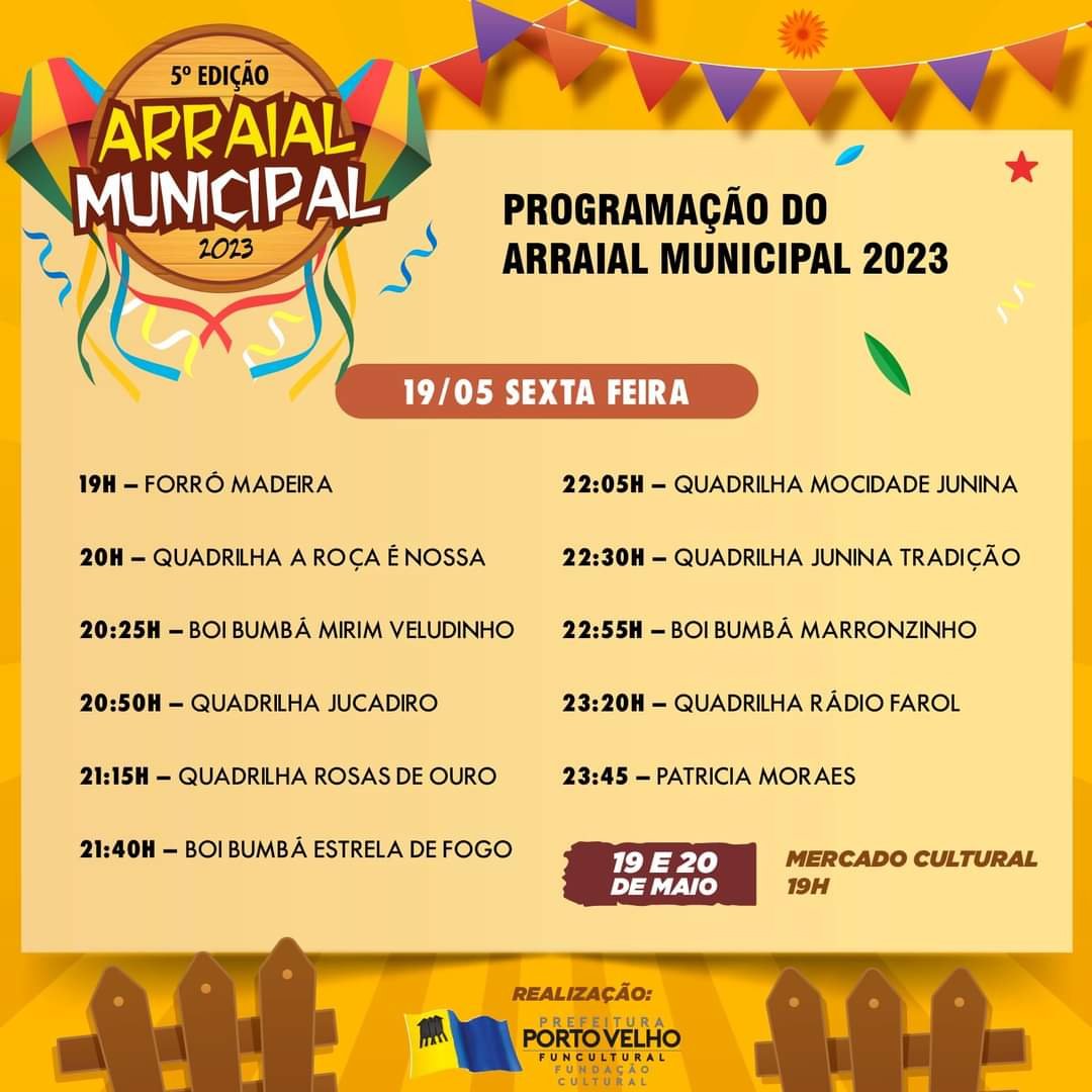 5° Arraial Municipal do Mercado Cultural garante agitar o final de semana em Porto Velho - News Rondônia