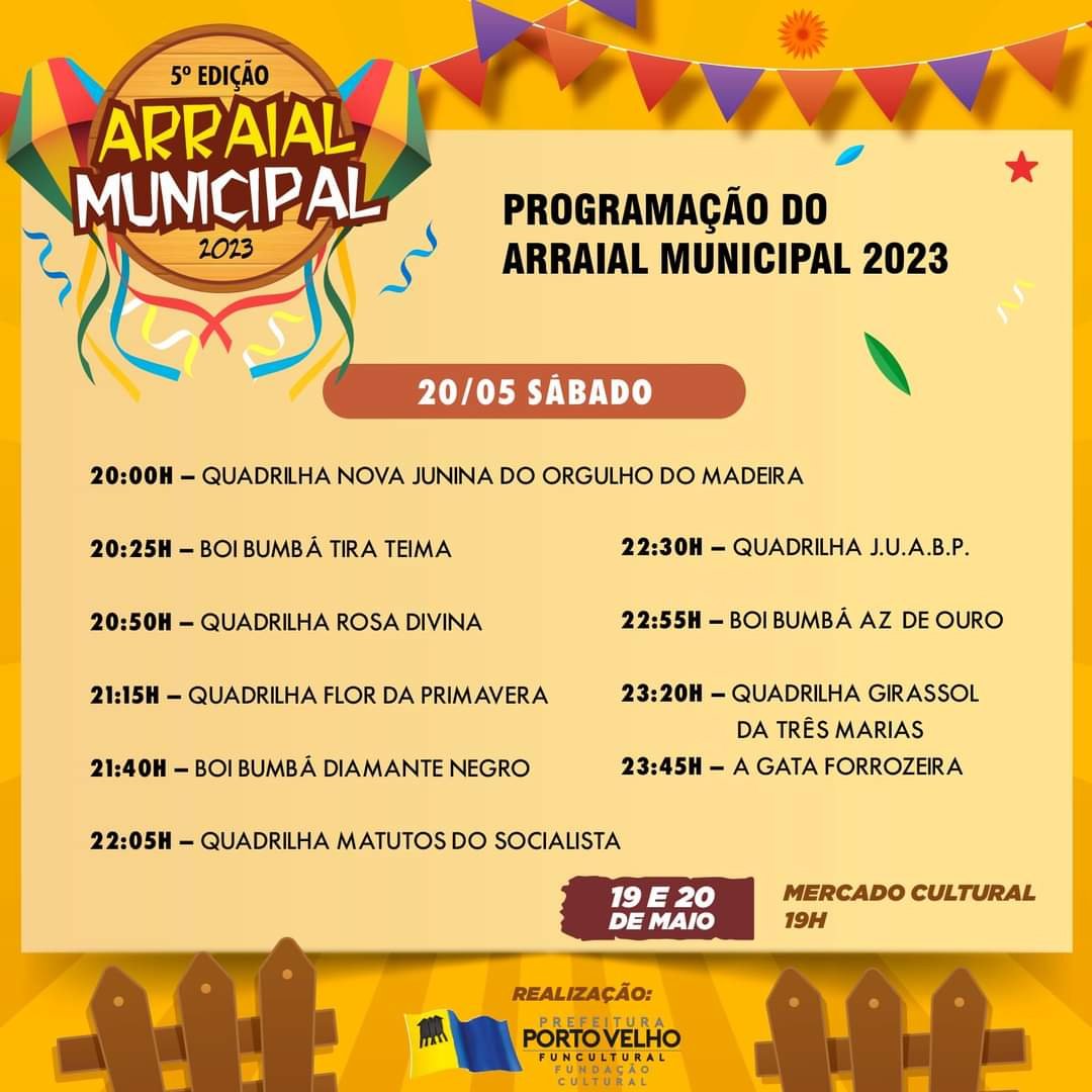 5° Arraial Municipal do Mercado Cultural garante agitar o final de semana em Porto Velho - News Rondônia