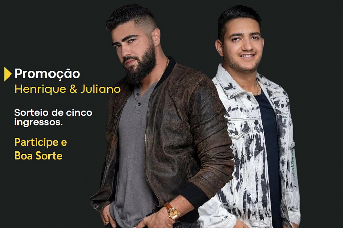 News Rondônia sorteia ingressos para o show da dupla mais querida do Brasil, Henrique & Juliano - News Rondônia