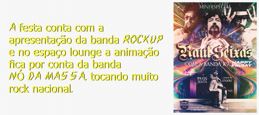 Agenda News: Toca Raul no Grego Original Pub, por Renata Camurça - News Rondônia