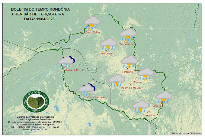 BOLETIM DO TEMPO: Previsão para essa terça-feira 11 - News Rondônia