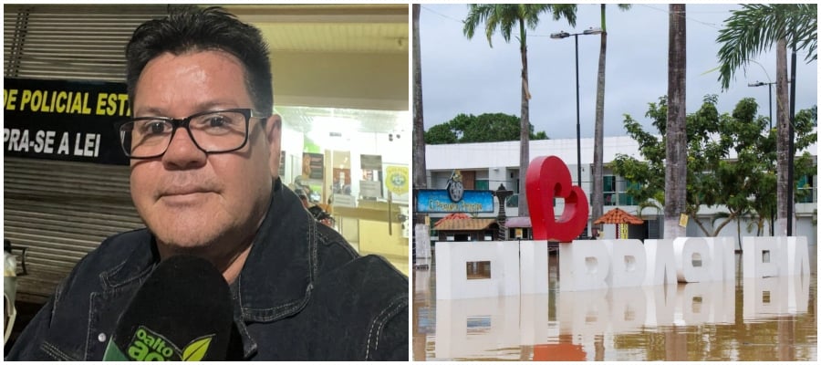 [Vídeo] Empresário mostra o estrago deixado por enchente na sede de jornal no AC: 'Hora de recomeçar' - News Rondônia