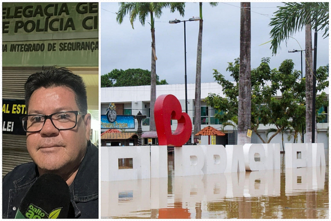 [Vídeo] Empresário mostra o estrago deixado por enchente na sede de jornal no AC: 'Hora de recomeçar' - News Rondônia