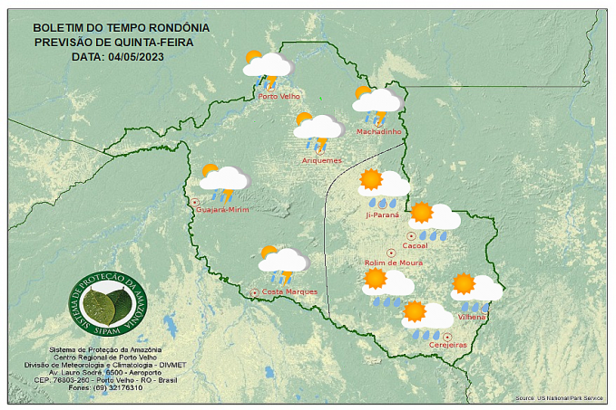 BOLETIM DO TEMPO: Previsão para essa quinta-feira 04 - News Rondônia