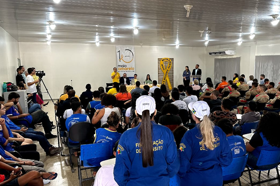 Simulação de sinistro é destaque em mobilização do Detran no Movimento Maio Amarelo, em Ariquemes - News Rondônia