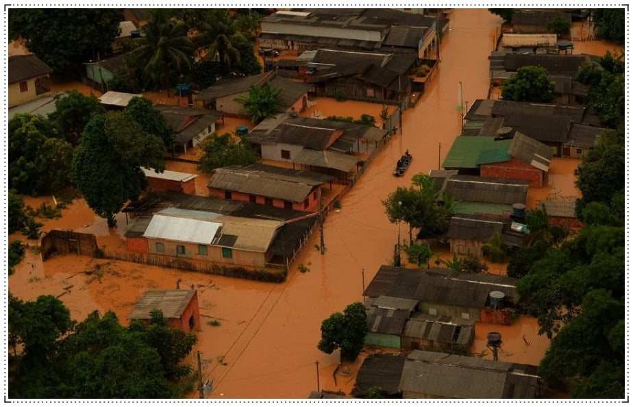 Imagens da alagação no interior do Acre, em Brasileia, que chocam e entristecem - News Rondônia